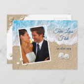 海の中で青い二つ少ない魚の写真の日付を保存 ポストカード (正面/裏面)