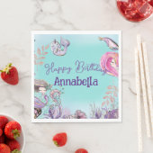 海の中で魅惑された人魚のかわいい スタンダードランチョンナプキン (インサイチュ)