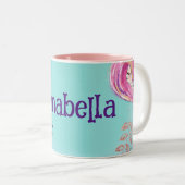 海の中で魅惑された人魚のかわいい ツートーンマグカップ (正面右)