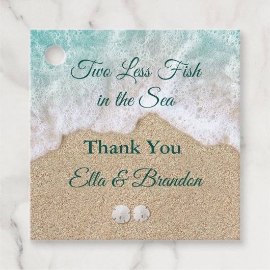 海の中で魚を二匹減らしてくれてありがとう フェイバータグ (正面)