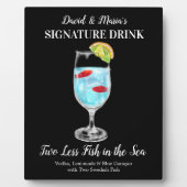 海の中で魚を2つ減らす・この飲み物をパーソナライズ フォトプラーク (正面)