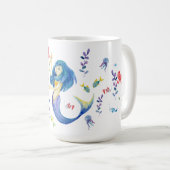 海の中のかわいい人魚 コーヒーマグカップ (正面右)
