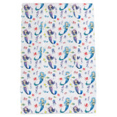 海の中のかわいい人魚 ミディアムペーパーバッグ (裏面)