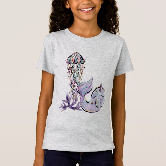 海の中のイッカク Tシャツ (正面)