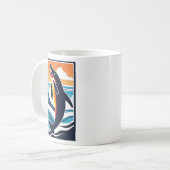 海の中のイルカ – 海威厳のあるの生物 コーヒーマグカップ (正面左)