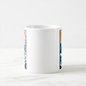 海の中のイルカ – 海威厳のあるの生物 コーヒーマグカップ (中央)
