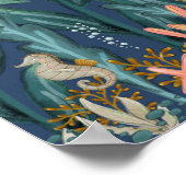 海の中のオーシャンアニマルベビーコーナー ポスター (角)