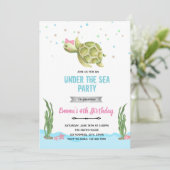 海の中のカメの女の子の招待状 招待状 (スタンド正面)