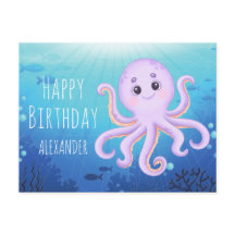 海の中のカワイイタコ お誕生日おめでとう