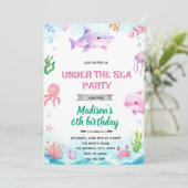海の中のガールパーティー招待状 招待状 (スタンド正面)