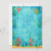 海の中のキュートなサメの男の子ベビーシャワー 招待状 (裏面)