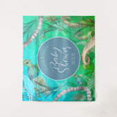 海の中のキュートなベイビーシャワー タペストリー (正面)