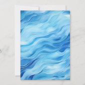 海の中のキュートなベイビーシャークフィッシュ　お誕生日ボーイ 招待状 (裏面)