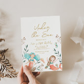 海の中のキュートな人魚 招待状