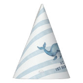 海の中のクジラの1歳の誕生日 パーティーハット (左)
