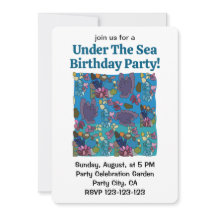 海の中のサンゴ礁の誕生日パーティー
