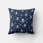 海の中のタコの子供のパターン クッション (裏面)