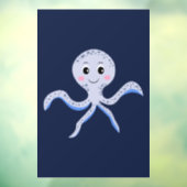 海の中のタコの子供向けパターン ウィンドウサイン (シート3)