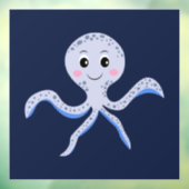 海の中のタコの子供向けパターン ウィンドウサイン (シート3)