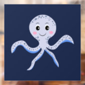 海の中のタコの子供向けパターン ウィンドウサイン (シート2)