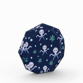 海の中のタコの子供向け模様 フォトブロック (左)