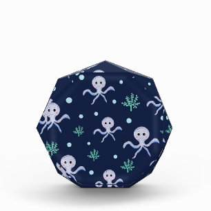 海の中のタコの子供向け模様 フォトブロック