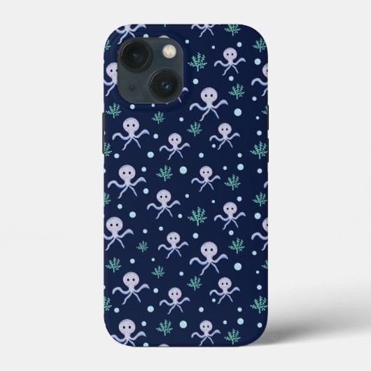 海の中のタコの子供柄 Case-Mate iPhoneケース (裏面)