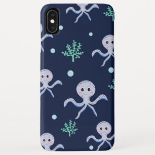 海の中のタコの子供柄 iPhone XS MAXケース