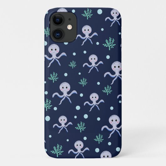 海の中のタコの子供柄 Case-Mate iPhoneケース (裏面)