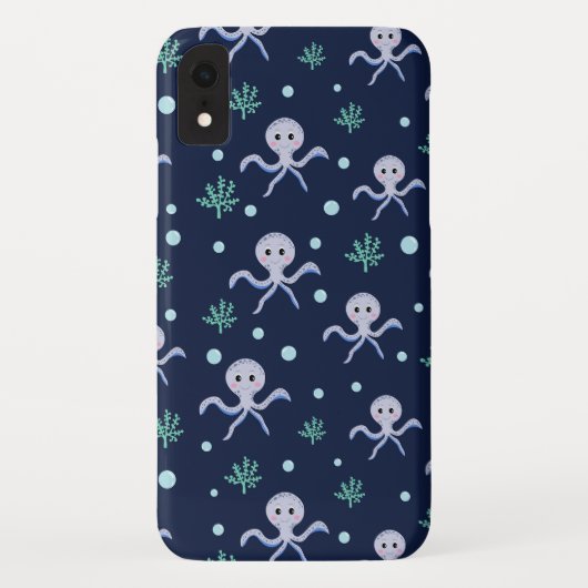 海の中のタコの子供柄 Case-Mate iPhoneケース (裏面)