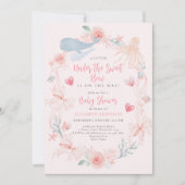 海の中のニュートラルな弓のスイートハートベイビーシャワー 招待状 (正面)