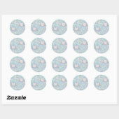 海の中のバースデー ラウンドシール (シート)