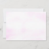 海の中のピンクの女の子の1歳の誕生日パーティー 招待状 (裏面)