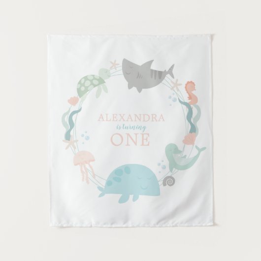 海の中のファーストバースデー タペストリー (正面)