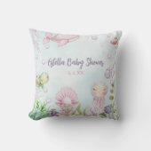 海の中のベイビーシャワーのスロー枕 クッション (正面)