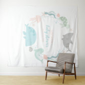 海の中のベイビーシャワーの招待状 タペストリー (インサイチュ(横))