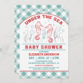 海の中のベイビーシャワーの招待状 招待状 (正面/裏面)