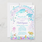 海の中のベイビーシャワーの招待状 招待状 (正面)