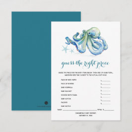 海の中のベイビーシャワーゲーム 招待状