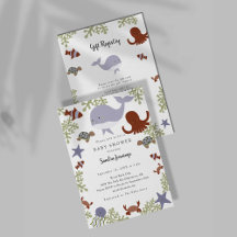 海の中のベイビーシャワー ギフトレジストリー QRコード