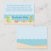 海の中のベイビーシャワー ブリング・ア・ブックカード エンクロージャーカード (正面/裏面)