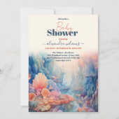 海の中のベイビーシャワー 招待状 (正面)