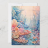 海の中のベイビーシャワー 招待状 (裏面)