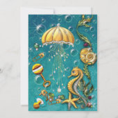 海の中のベビーシャワー招待状 招待状 (裏面)