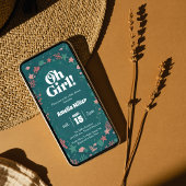 海の中のベビーシャワー招待状「Oh Girl!」 招待状