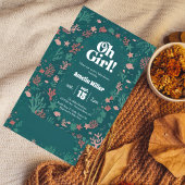 海の中のベビーシャワー招待状「Oh Girl!」 招待状