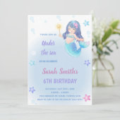 海の中のマジカルパーティー招待状(女の子向け) 招待状 (スタンド正面)