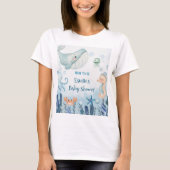 海の中のママになるベイビーシャワー Tシャツ (正面)