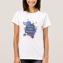 海の中のママブルーボーイ海の生き物 Tシャツ