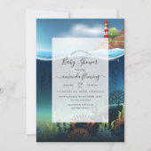 海の中のマリン ベイビーシャワー招待状 招待状 (正面)